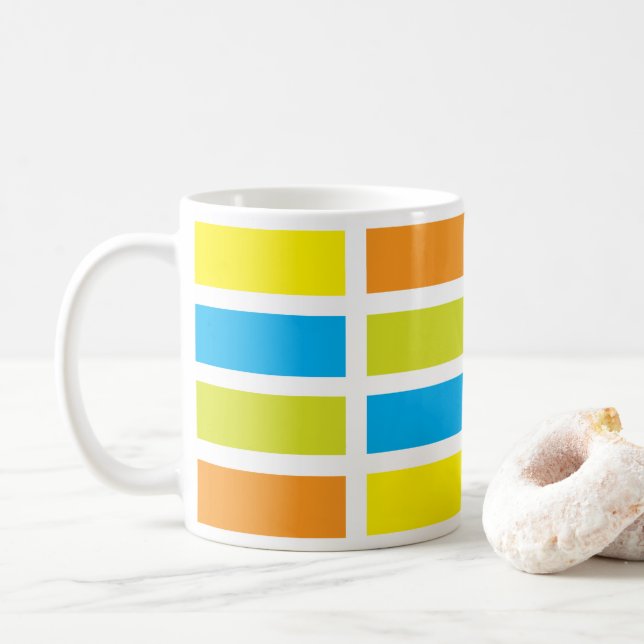 Farbpalette Kunst Kaffeetasse (Mit Donut)