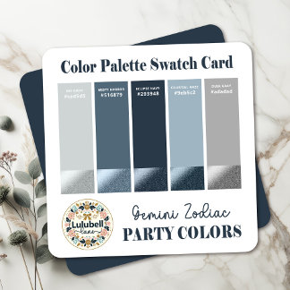 Farbpalette Palette Karte für Zodiac Zodiac
