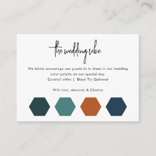Farbpalette QR-Codeprüfung für die Hochzeitskleidu Begleitkarte