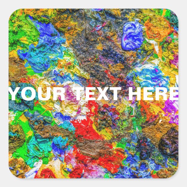 Farbpalette Quadratischer Aufkleber (Vorderseite)