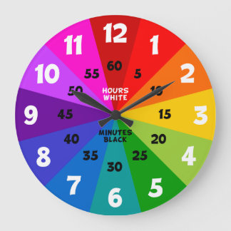 Farbpalette Rainbow Fett Erfahren Sie mehr über Ze Große Wanduhr