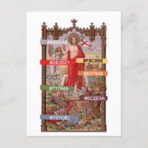 Farbpalette-Risen Christus & Soldaten am Grab