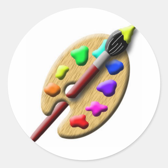 Farbpalette Runder Aufkleber (Vorderseite)