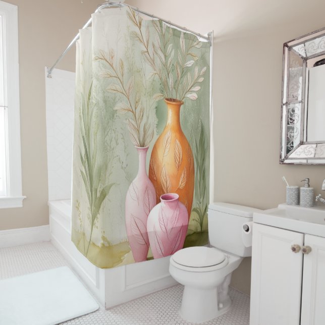 Farbpalette | Tranquile Vase Design Duschvorhang (Beispiel)