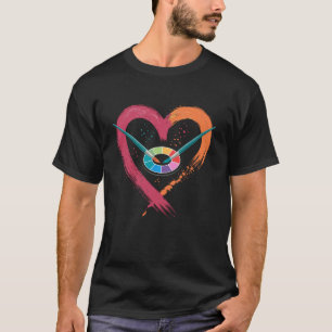 Farbpalette und Pinsel Herz Kunstlehrer Künstler T-Shirt