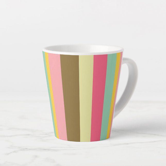 Farbpalettendesign für den Sommer Streifen Milchtasse (Rechte Ecke)