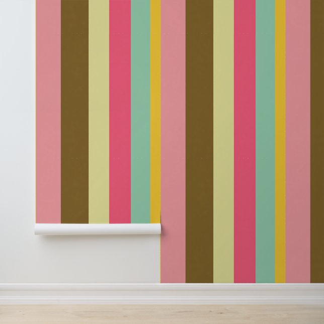 Farbpalettendesign für den Sommer Streifen Tapete (Anwendung)