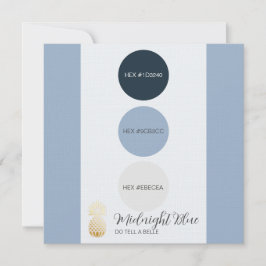 Farbpalettenkarte für Mitternacht Einladung