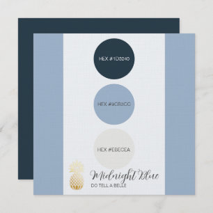 Farbpalettenkarte für Mitternacht Einladung