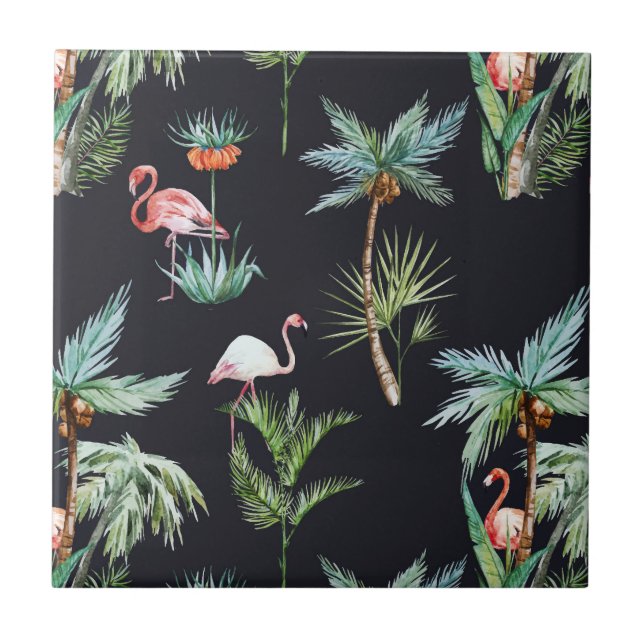 Farbpalmenmuster Fliese (Vorderseite)