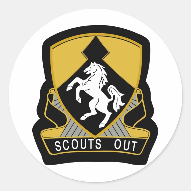 Farbpatch für Scout-Insignien mit 153d-Kavallerie Runder Aufkleber (Vorderseite)