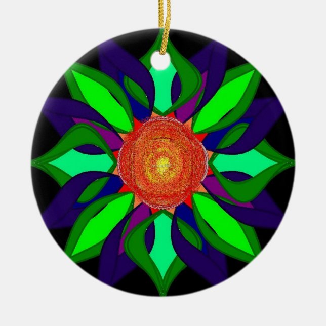 Farbpedale Keramikornament (Vorne)