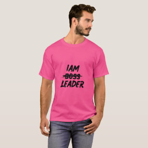 Farbpersonalisierungs-Hemd "Iam Leader not boss" T-Shirt