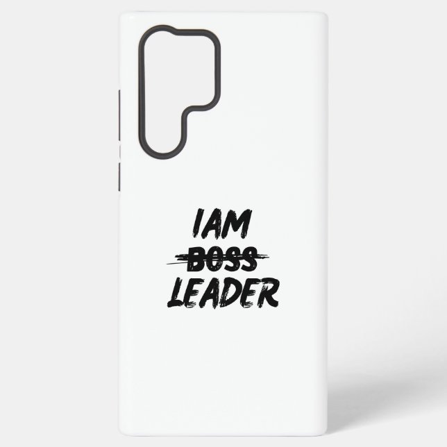 Farbpersonalisierungskoffer "Iam Leader not boss" Samsung Galaxy Hülle (Rückseite)