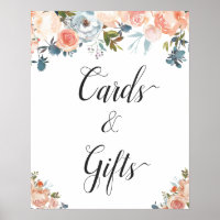 Farbpfirsichblütenkarten und Geschenkschild