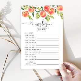 Farbpfirsiche wünscht Babykarte