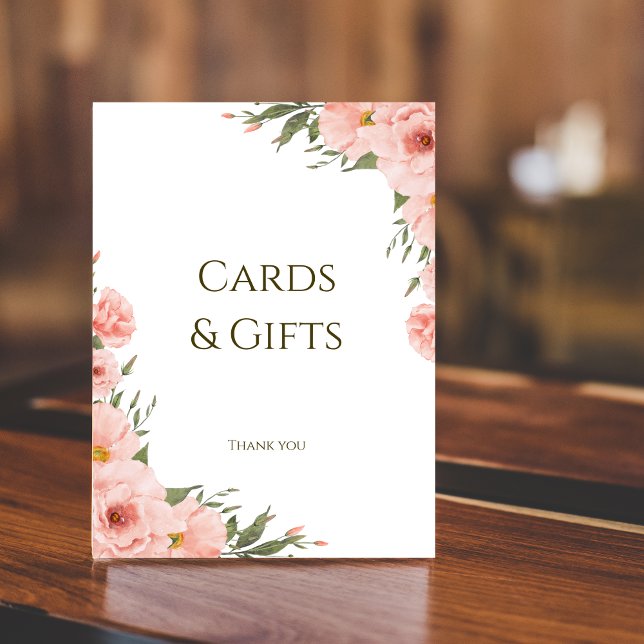 Farbpfirsichfarben Blütenmuster Maßgeschneidertes  Poster (Von Creator hochgeladen)