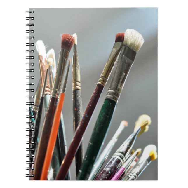 Farbpinsel trocknen im Sonnenlicht Notizblock (Vorderseite)