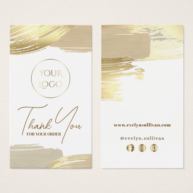 Farbpinselstriche aus Gold (Vorne & Hinten)