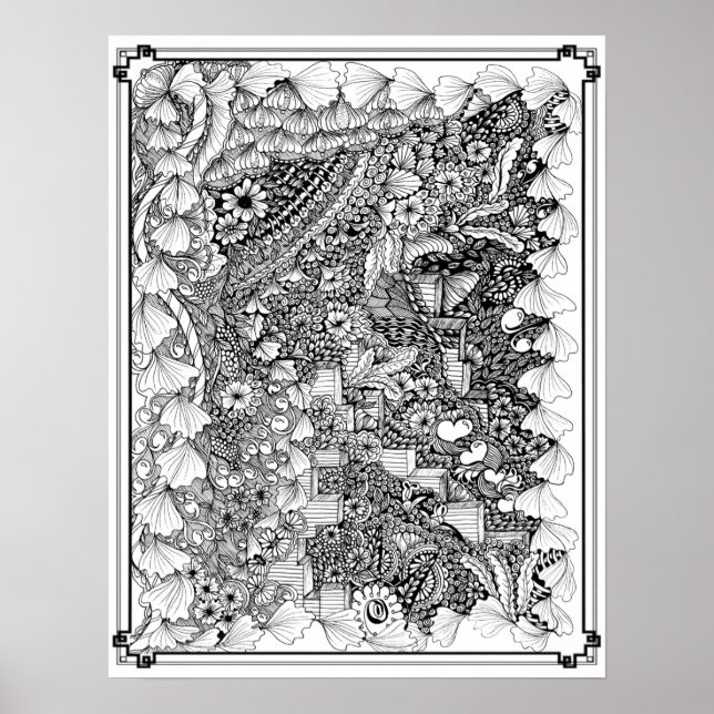 Farbplakat "Schritte der Kunst" Poster (Vorne)