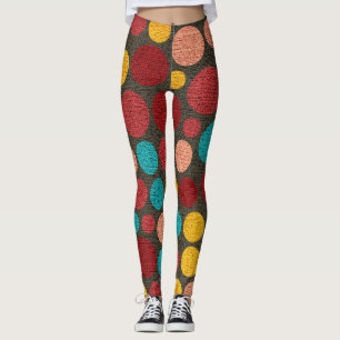 Farbpolka-Punkte-Muster #5 Leggings