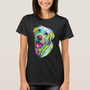 Farbporträt des Labrador Retrievers in Wasserfarbe T-Shirt