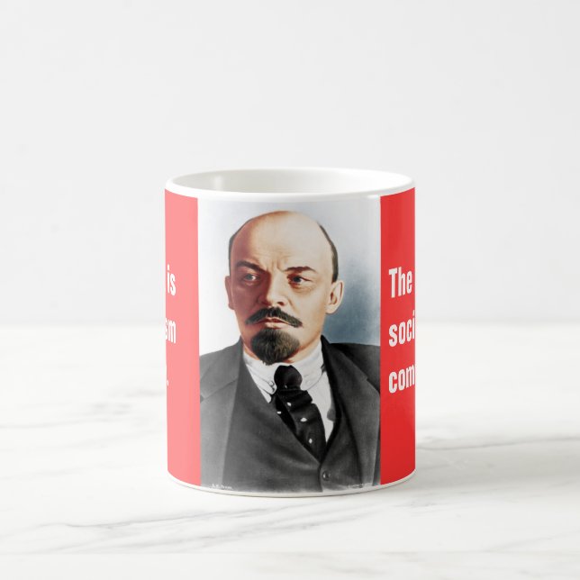 Farbporträt von Lenin Tasse (Mittel)