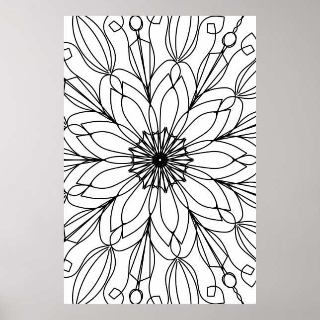 Farbposter, Mandala Poster (Vorne)