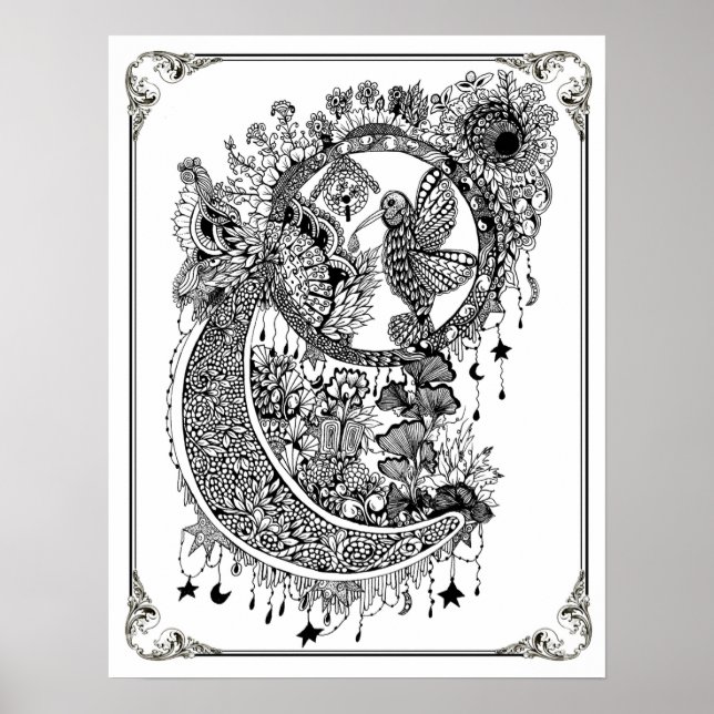 Farbposter "MrsDee's Hummingbird Nectar" Poster (Vorne)