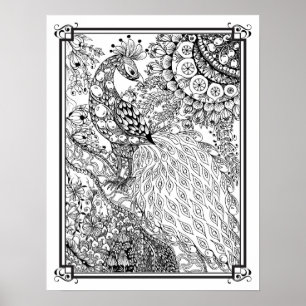 Farbposter "MrsDees Majestic Peacock" Poster