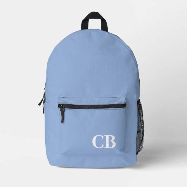 Farbpult, blaues Monogramm, gedruckter Rucksack fü (Vorderseite)