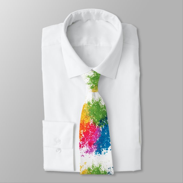 Farbpulver-Regenbogen Krawatte (Gebunden)