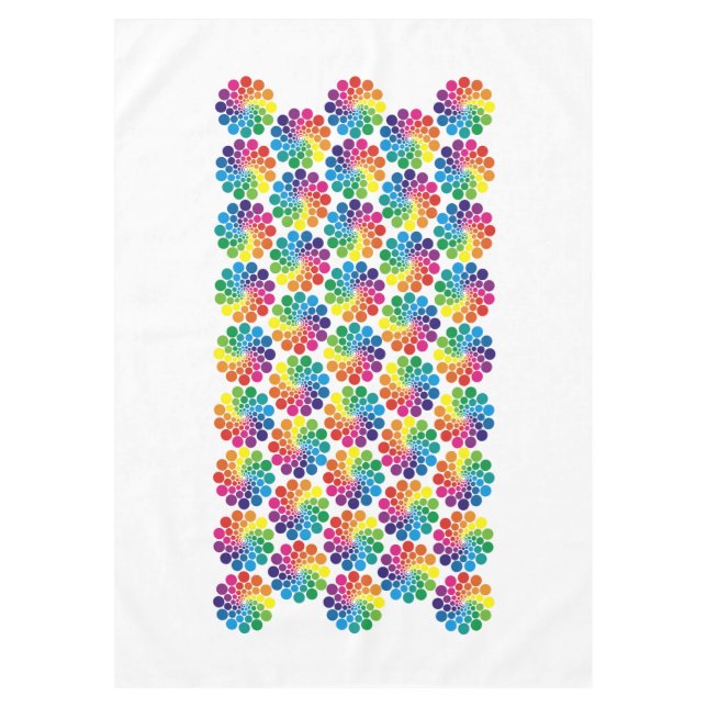 Farbpunktkreismuster + Ihr Hintergrund Tischdecke (Vorderseite)