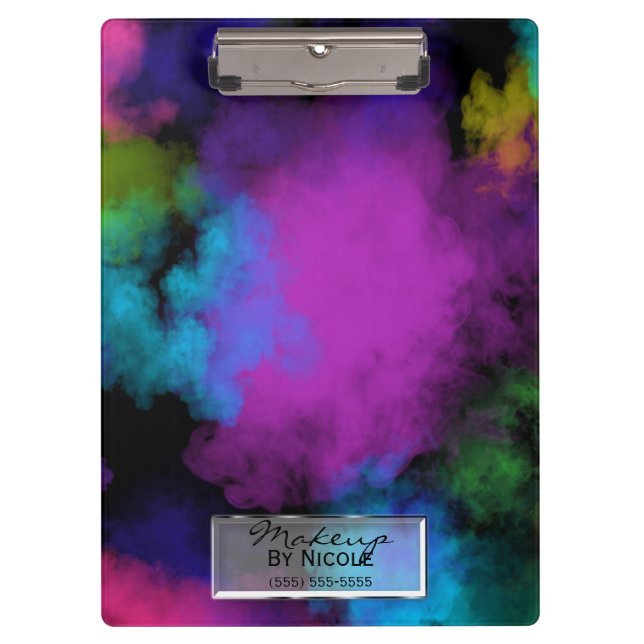 Farbpuppen Gold Makeuyes Lashes Personalisiert Klemmbrett (Vorderseite)