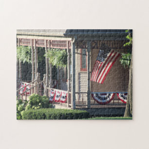 Farbpuzzle für Porch & American Flags Puzzle