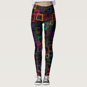 Farbquadrat im Retro Muster #12 Leggings