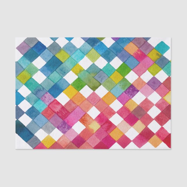 Farbquadrate für Kunstdruckpapier Seidenpapier (Vorderseite)