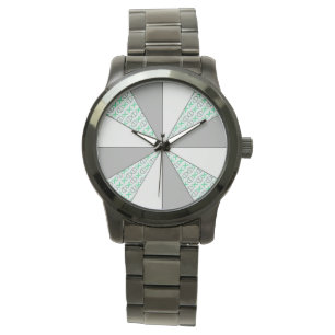 Farbrad-Grau-justierbarer Code Armbanduhr