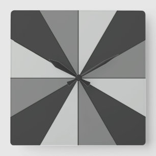 Farbrad Grau Moderne Minimalistische Quadratische Wanduhr