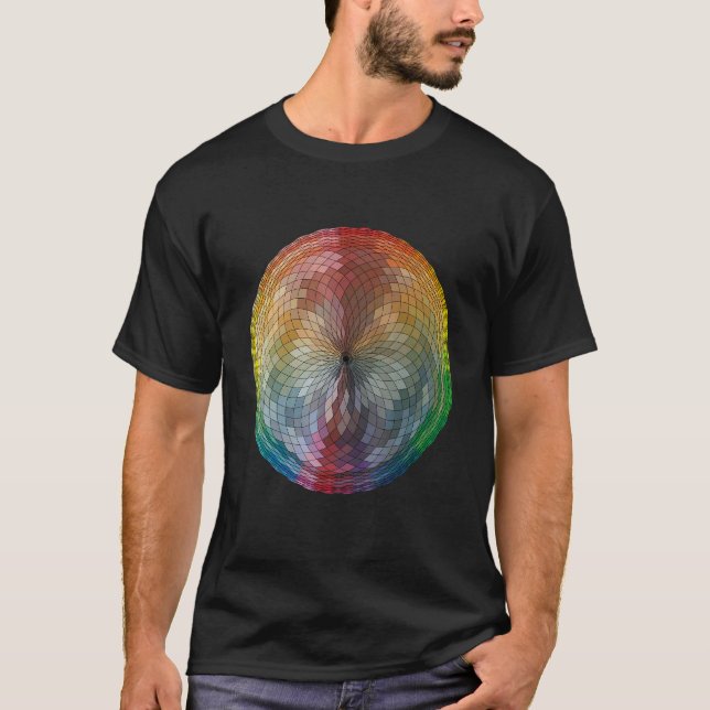 Farbrad Hand gezeichnet Digital Rainbow Art T-Shirt (Vorderseite)