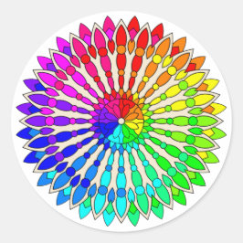 Farbrad™ Klassischer Rundaufkleber Runder Aufkleber