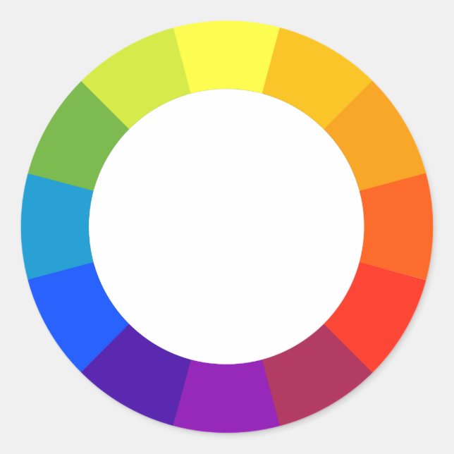 Farbrad Runder Aufkleber (Vorderseite)