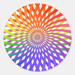 Farbrad-Spirale: Runder Aufkleber