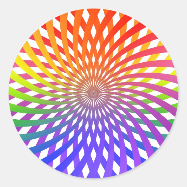 Farbrad-Spirale: Runder Aufkleber (Vorderseite)