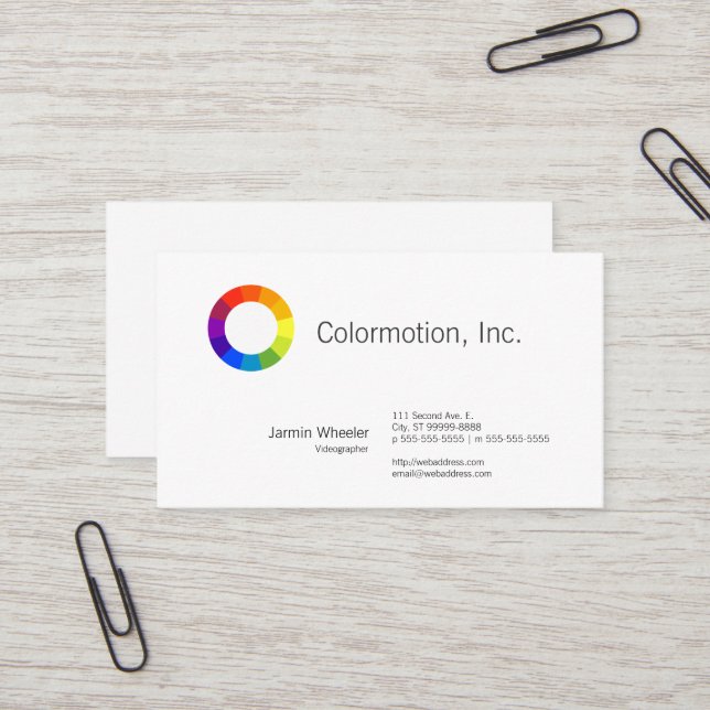 Farbrad Visitenkarte (Vorderseite/Rückseite Beispiel)