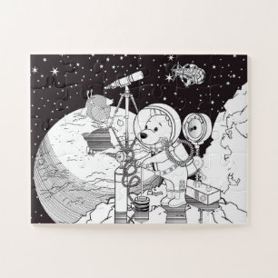 Farbraum mit einem Astronauten-Welpe Puzzle