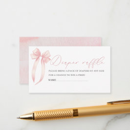 Farbrosa Bugband Babydusche Windeln Begleitkarte