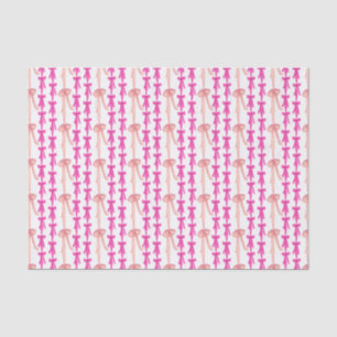 Farbrosa Coquette Bows Seidenpapier