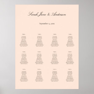 Farbrosa Pastelltafel Poster