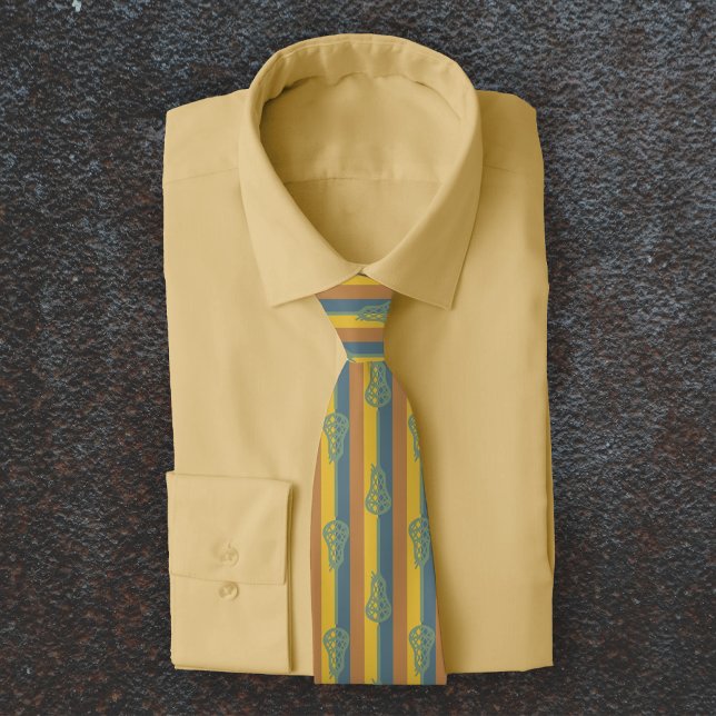 Farbrost-Retro-Lacrosse-Sticks und Streifen Krawatte (Von Creator hochgeladen)